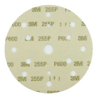 Абразивный круг на липучке 3М 255P+ Hookit (150 мм; 15 отв; Р600; золотой) фото 1