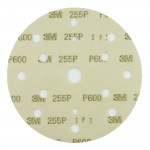 Абразивный круг на липучке 3М 255P+ Hookit (150 мм; 15 отв; Р600; золотой)