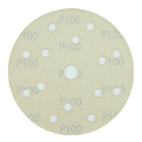 Абразивный круг на липучке VX-GOLD (150 мм; 15 отв; Р100; золотой) фото 1