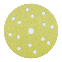 Абразивный круг на липучке VX-GOLD (150 мм; 15 отв; Р150; золотой) фото 1