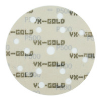 Абразивный круг на липучке VX-GOLD (150 мм; 15 отв; Р500; золотой) фото 1