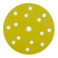 Абразивный круг на липучке VX-GOLD (150 мм; 15 отв; Р500; золотой) фото 1