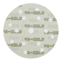 Абразивный круг на липучке VX-GOLD (150 мм; 15 отв; Р600; золотой) фото 1
