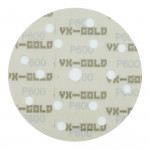 Абразивный круг на липучке VX-GOLD (150 мм; 15 отв; Р600; золотой)