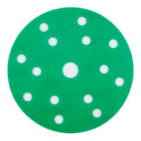 Абразивный круг на липучке VX-GREEN (150 мм; 15 отв; Р1000; зелёный) фото 1