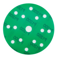 Абразивный круг на липучке VX-GREEN (150 мм; 15 отв; Р1200; зелёный) фото 1