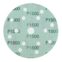 Абразивный круг на липучке VX-GREEN (150 мм; 15 отв; Р1500; зелёный) фото 1