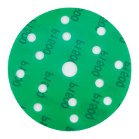 Абразивный круг на липучке VX-GREEN (150 мм; 15 отв; Р1500; зелёный) фото 1