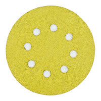 Абразивный круг на липучке VX-GOLD (125 мм; 8 отв; Р40; золотой) фото 1