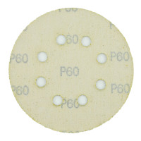 Абразивный круг на липучке VX-GOLD (125 мм; 8 отв; Р60; золотой) фото 1