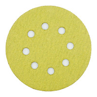 Абразивный круг на липучке VX-GOLD (125 мм; 8 отв; Р60; золотой) фото 1