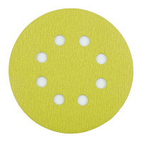 Абразивный круг на липучке VX-GOLD (125 мм; 8 отв; Р220; золотой) фото 1