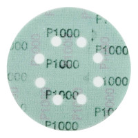 Абразивный круг на липучке VX-GREEN (125 мм; 8 отв; Р1000; зелёный) фото 1