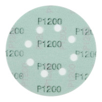 Абразивный круг на липучке VX-GREEN (125 мм; 8 отв; Р1200; зелёный) фото 1