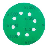 Абразивный круг на липучке VX-GREEN (125 мм; 8 отв; Р1200; зелёный) фото 1