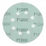 Абразивный круг на липучке VX-GREEN (125 мм; 8 отв; Р1200; зелёный)