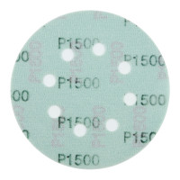 Абразивный круг на липучке VX-GREEN (125 мм; 8 отв; Р1500; зелёный) фото 1