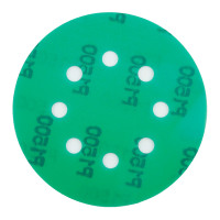 Абразивный круг на липучке VX-GREEN (125 мм; 8 отв; Р1500; зелёный) фото 1