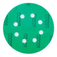 Абразивный круг на липучке VX-GREEN (125 мм; 8 отв; Р2000; зелёный) фото 1