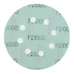Абразивный круг на липучке VX-GREEN (125 мм; 8 отв; Р2000; зелёный)
