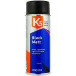 Аэрозоль эмаль K5 BLACK MATT акриловая быстросохнущая черная матовая (400мл)