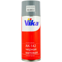 Аэрозоль эмаль VIKA АК-142 акриловая быстросохнущая черная матовая (400мл)
