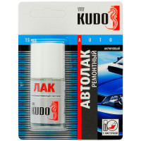 Лак автомобильный KUDO KU-70000 ремонтный во флаконе с кисточкой (15мл) фото 1