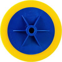 Круг полировальный AVE поролоновый жесткий на винте желтый (М14 150x50 мм) фото 1