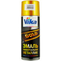 Аэрозоль VIKA эмаль декоративная универсальная GOLD/ЗОЛОТО (520мл) фото 1