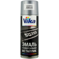 Аэрозоль VIKA эмаль декоративная универсальная SILVER/СЕРЕБРО (520мл) фото 1