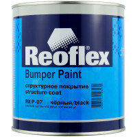 Структурное покрытие 1K REOFLEX RX P-07 Bumper Paint эмаль для бамперов/пластика ЧЕРНЫЙ (0,75л) фото 1