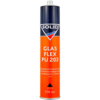 Клей для вклейки стекол SOLID GLAS FLEX PU 203, 3 часа, полиуретановый картридж (310 мл) ЧЕРНЫЙ фото 1