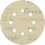 Абразивный круг на липучке SUNMIGHT GOLD B312 (125 мм; 8 отв; Р60; золотой) 58105