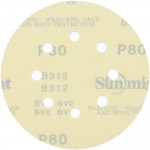 Абразивный круг на липучке SUNMIGHT GOLD B312 (125 мм; 8 отв; Р80; золотой) 58106
