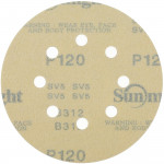 Абразивный круг на липучке SUNMIGHT GOLD B312 (125 мм; 8 отв; Р120; золотой) 58108