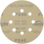 Абразивный круг на липучке SUNMIGHT GOLD B312T (125 мм; 8 отв; Р240; золотой) 58112