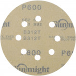 Абразивный круг на липучке SUNMIGHT GOLD B312T (125 мм; 8 отв; Р600; золотой) 58118