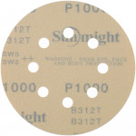 Абразивный круг на липучке SUNMIGHT GOLD B312T+ (125 мм; 8 отв; Р1000; золотой) 58120