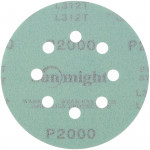 Абразивный круг на липучке SUNMIGHT FILM L312T+ (125 мм; 8 отв; Р2000; зеленый) 53223