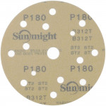 Абразивный круг на липучке SUNMIGHT GOLD B312T (150 мм; 15 отв; Р180; золотой) 44310