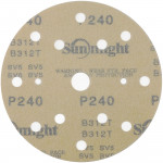 Абразивный круг на липучке SUNMIGHT GOLD B312T (150 мм; 15 отв; Р240; золотой) 44312