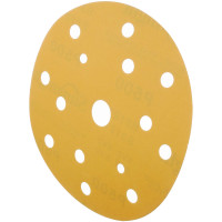 Абразивный круг на липучке SUNMIGHT GOLD B312T (150 мм; 15 отв; Р500; золотой) 44317 фото 1