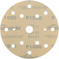 Абразивный круг на липучке SUNMIGHT GOLD B312T+ (150 мм; 15 отв; Р1000; золотой) 44320 фото 1