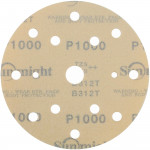Абразивный круг на липучке SUNMIGHT GOLD B312T+ (150 мм; 15 отв; Р1000; золотой) 44320