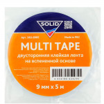 Двухсторонняя клейкая лента/скотч на вспененной основе SOLID Multi Tape 9 мм х 5 м, 1 шт. 383.0905