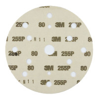 Абразивный круг на липучке 3М 255P+ Hookit (150 мм; 15 отв; Р80; золотой) фото 1