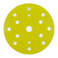 Абразивный круг на липучке 3М 255P+ Hookit (150 мм; 15 отв; Р220; золотой) фото 1