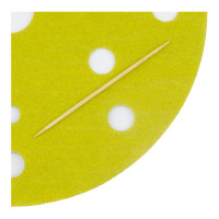 Абразивный круг на липучке 3М 255P+ Hookit (150 мм; 15 отв; Р220; золотой) фото 1