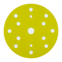 Абразивный круг на липучке 3М 255P+ Hookit (150 мм; 15 отв; Р280; золотой) фото 1