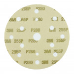 Абразивный круг на липучке 3М 255P+ Hookit (150 мм; 15 отв; Р280; золотой)